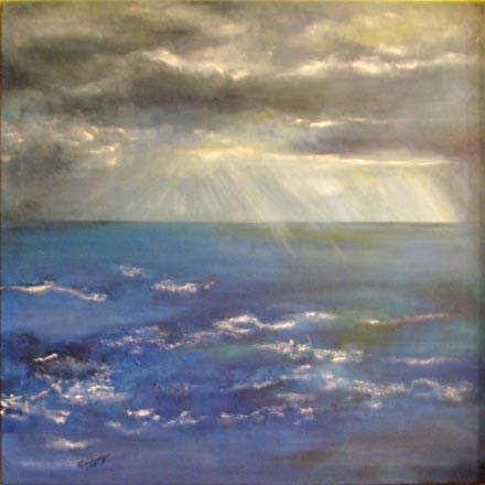 Malerei Sonnenaufgangs-Stimmung am Meer